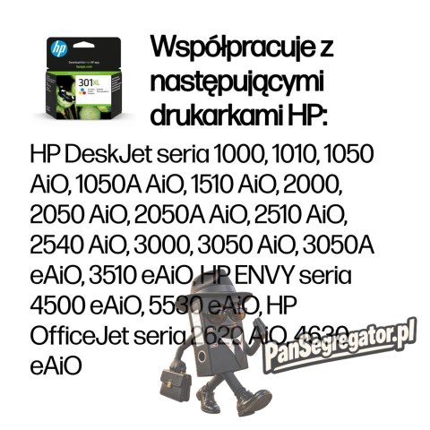 POJEMNIK Z TUSZEM COLOR NO.301XL 6ML CH564EE HP