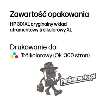 POJEMNIK Z TUSZEM COLOR NO.301XL 6ML CH564EE HP