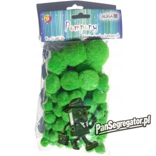 Pompony POM-135 jasno zielone 80szt. ALIGA