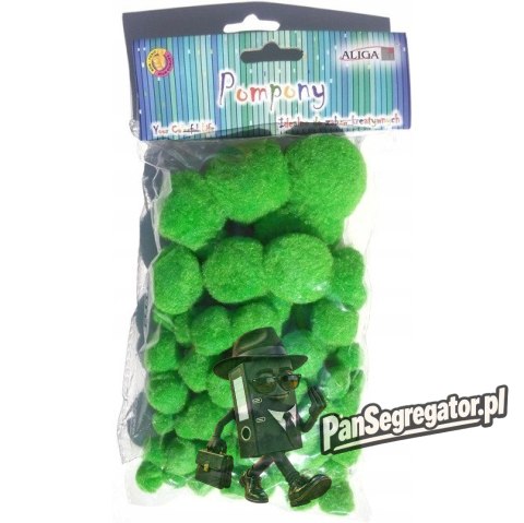Pompony POM-135 jasno zielone 80szt. ALIGA