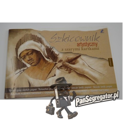 Szkicownik A4 20k artystyczny z szarymi kartkami KRESKA