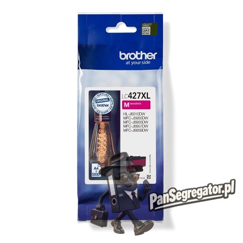 Brother LC-427XLM nabój z tuszem 1 szt. Oryginalny Wysoka (XL) wydajność Purpurowy