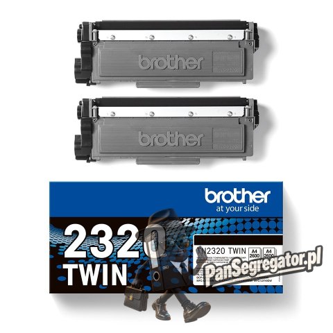Brother TN-2320TWIN kaseta z tonerem 1 szt. Oryginalny Czarny