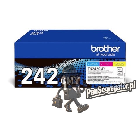 Brother TN-242CMY kaseta z tonerem 1 szt. Oryginalny Cyjan, Purpurowy, Żółty