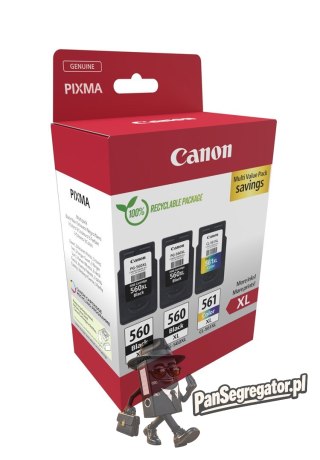 Canon 3712C009 nabój z tuszem 3 szt. Oryginalny Wysoka (XL) wydajność Czarny, Cyjan, Purpurowy, Żółty