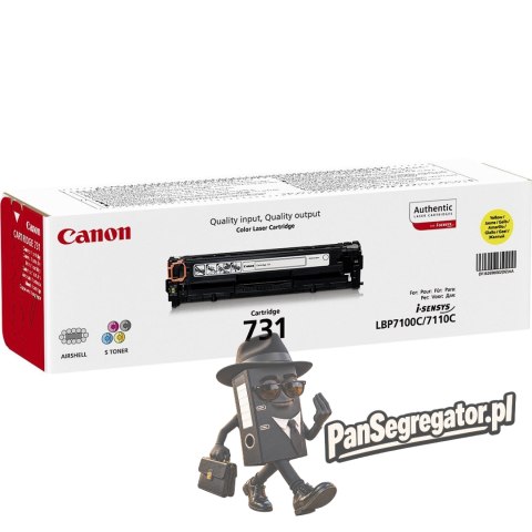 Canon 731 kaseta z tonerem 1 szt. Oryginalny Żółty