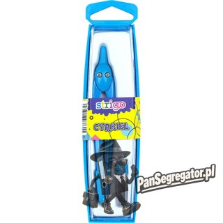 Cyrkiel szkolny w etui czarny STRIGO SSC015