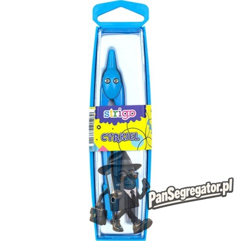Cyrkiel szkolny w etui czarny STRIGO SSC015