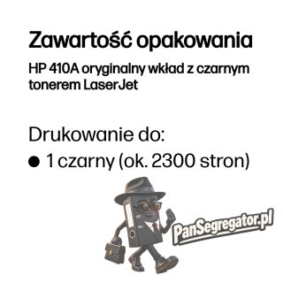 HP 410A oryginalny wkład z czarnym tonerem LaserJet