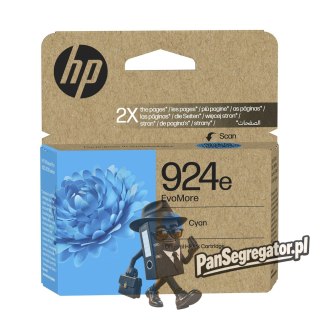 HP Oryginalny błękitny tusz 924e EvoMore