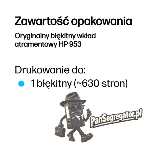 HP Oryginalny błękitny wkład atramentowy 953