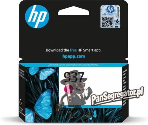 HP Oryginalny wkład z purpurowym atramentem 937