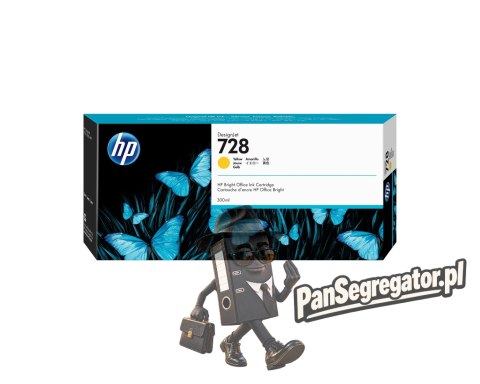 HP Wkład z atramentem żółtym DesignJet 728 o pojemności 300 ml