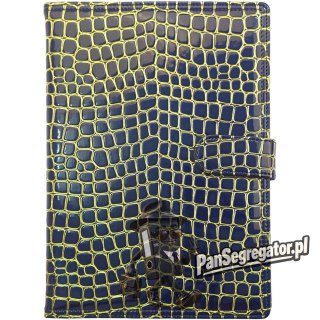 Kalendarz B5 dzienny z zapięciem magnetycznym 2027 krokodyl niebieski 0405-0974-03 Panta Plast