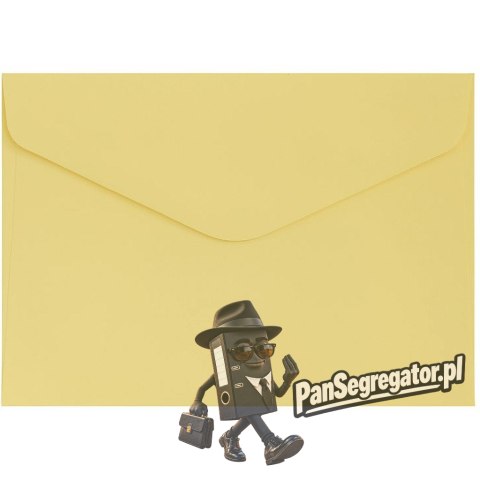 Koperta C6 gładki żółty satynowany 130g. (10szt.) 280237 Galeria Papieru