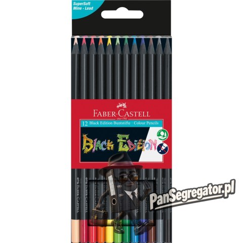 Kredki trójkatne BLACK EDITION 12kol. FABER CASTEL 116412