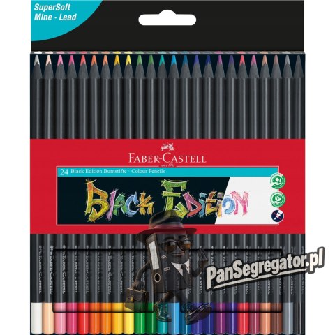 Kredki trójkatne BLACK EDITION 24kol. FABER CASTEL 116424