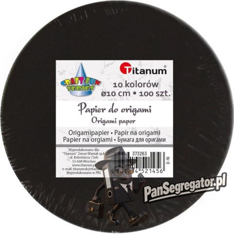 Papier do origami koło 10cm (100) 373263 TITANUM