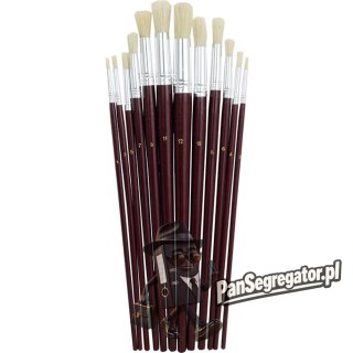 Pędzle okrągłe szczecina 582 rozmiar 1-12 (12szt.) 170-1414