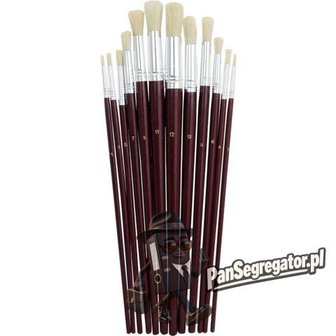 Pędzle okrągłe szczecina 582 rozmiar 1-12 (12szt.) 170-1414