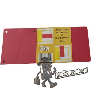 Przekładki 98x240 wąskie(100) czerwona BREWIS