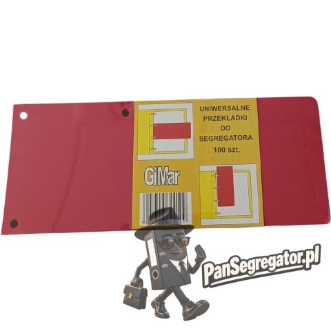 Przekładki 98x240 wąskie(100) czerwona BREWIS