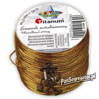 Sznurek metalizowany złoty 1,5mm x 50m 440761 TITANUM