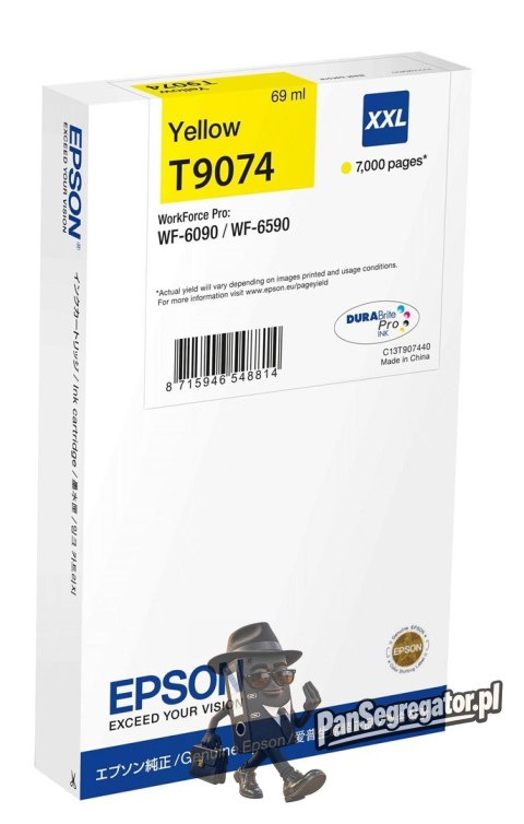 Tusz Epson WF-6xxx XXL Ink Yellow T90744N