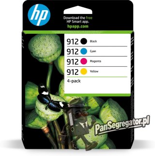 Tusz HP zestaw HP 912, HP912=6ZC74AE, zawiera cmyk, 3YL80AE+3YL77AE+3YL78AE+3YL79AE