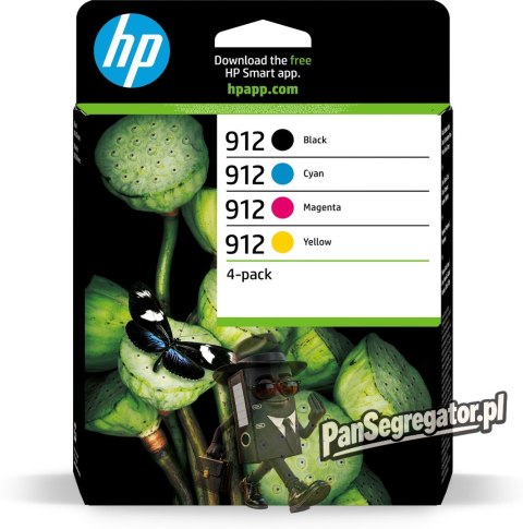 Tusz HP zestaw HP 912, HP912=6ZC74AE, zawiera cmyk, 3YL80AE+3YL77AE+3YL78AE+3YL79AE