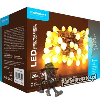Lampki choinkowe kulki MODEE 20m 200LED ciepła barwa ML-C20092